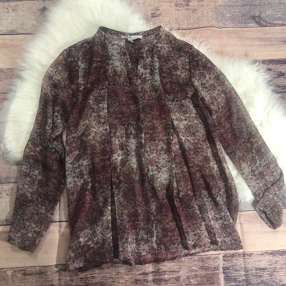 BCBGeneration Mauve Mist Print Button-Up - Small - Picture 7 of 7